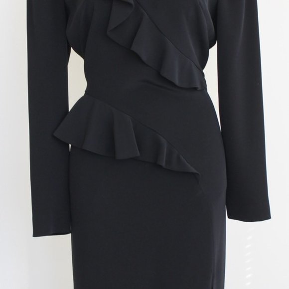 Modest Long-Sleeve Designer Dress - Picture 3 of 8
